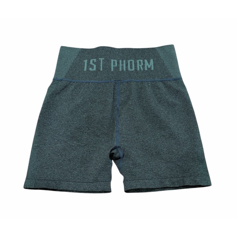 1st Phorm Womens Bike Shorts‎ Medium Teal 4.5" Inseam Athletic Stretch Workout